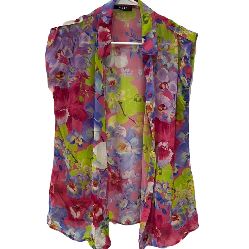 VERSACE JEANS COLLECTION FLORAL TOP SIZE L